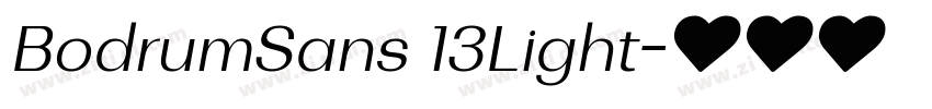 BodrumSans 13Light字体转换